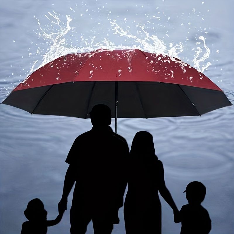 Outdoor Travel Large Folding Manual Umbrella, Rain Or Shine Dual-use Umbrella - Renee Lane Company