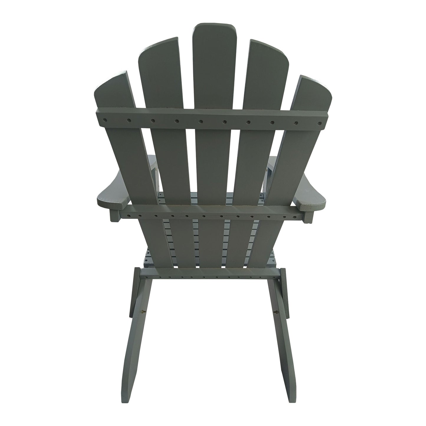 Outdoor or indoor Wood Adirondack chair, foldable, grey - Renee Lane Company