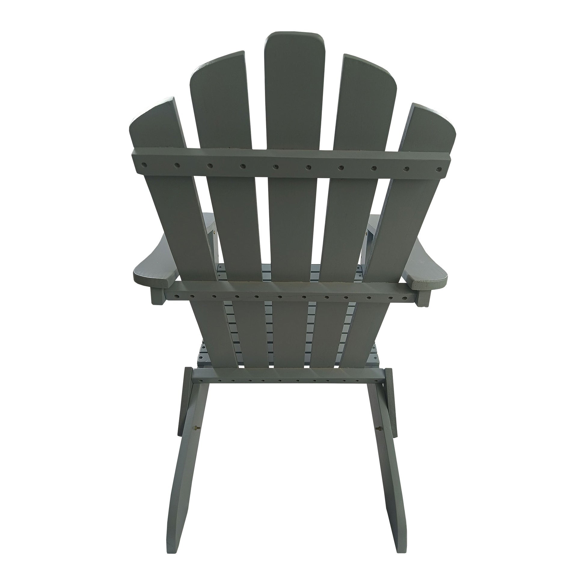 Outdoor or indoor Wood Adirondack chair, foldable, grey - Renee Lane Company