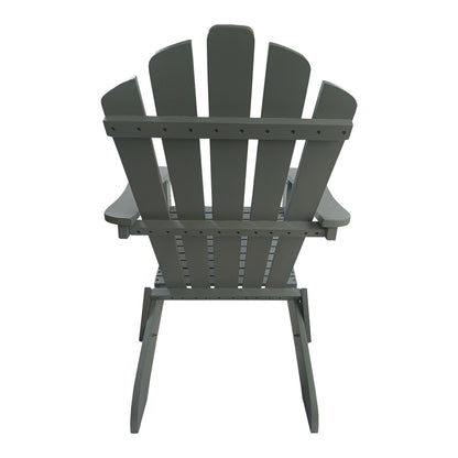 Outdoor or indoor Wood Adirondack chair, foldable, grey - Renee Lane Company