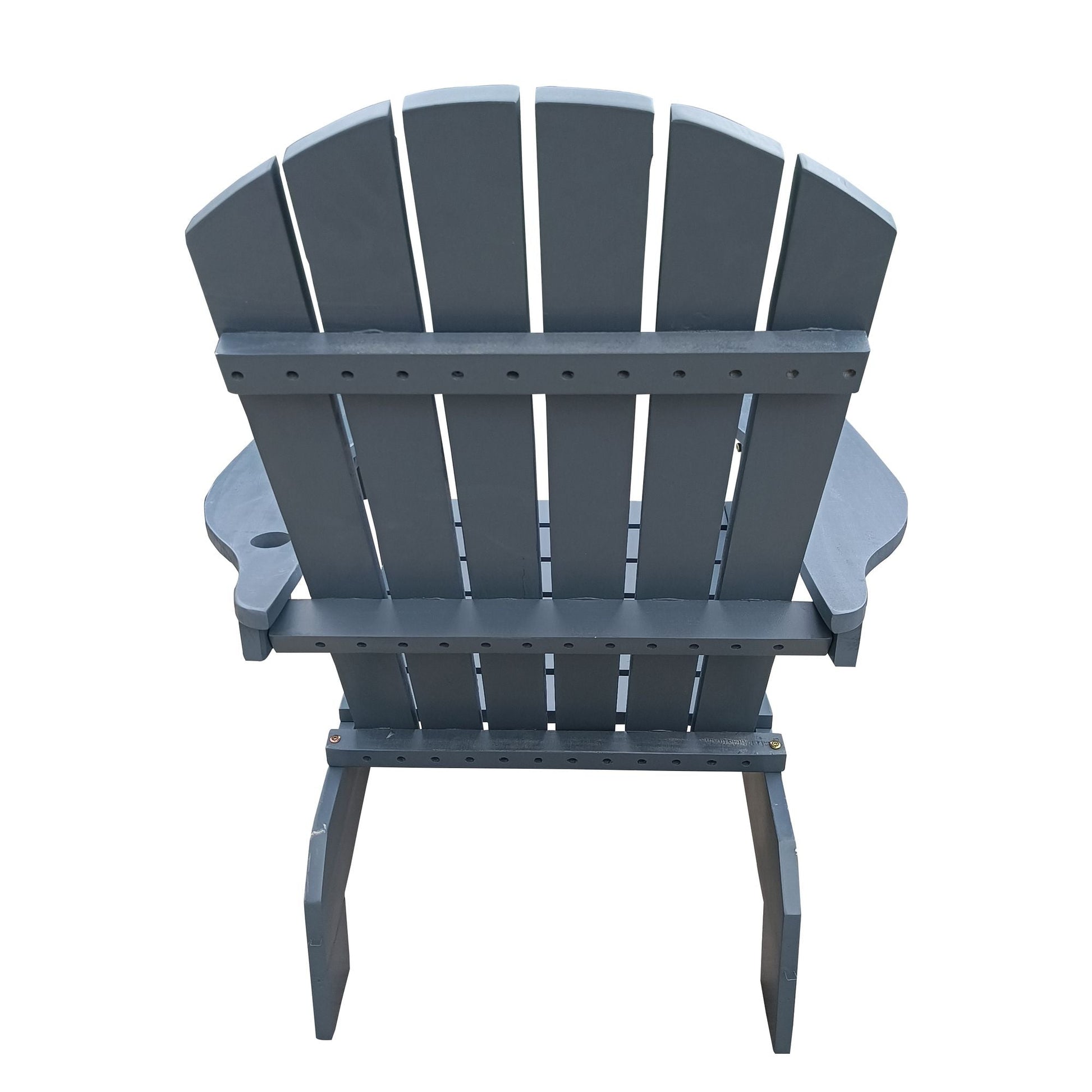 Outdoor or indoor Wood Adirondack chair with an hole to hold umbrella on the arm - Renee Lane Company