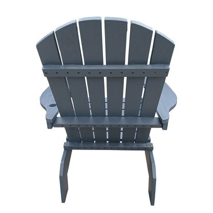 Outdoor or indoor Wood Adirondack chair with an hole to hold umbrella on the arm - Renee Lane Company