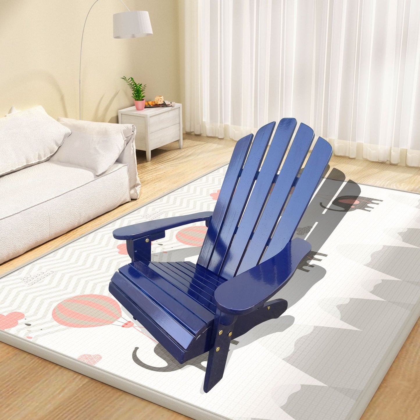 Outdoor or indoor Wood children Adirondack chair - Renee Lane Company