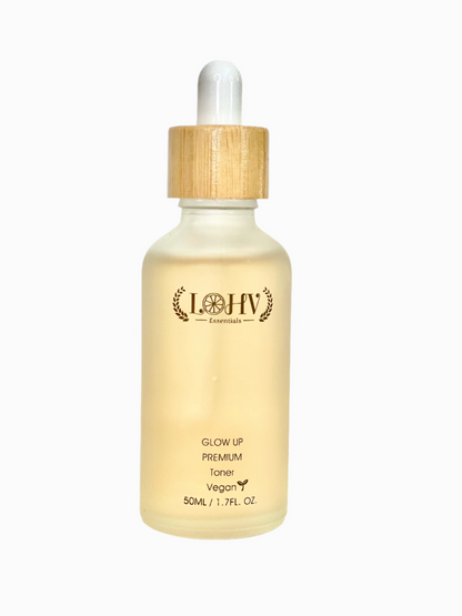 PREMIUM 100% VEGAN GLOW UP Toner Serum With Hyaluronic Acid + Niacinamide + Camellia Leaf + Vitamin E + Rose Water - Renee Lane Company