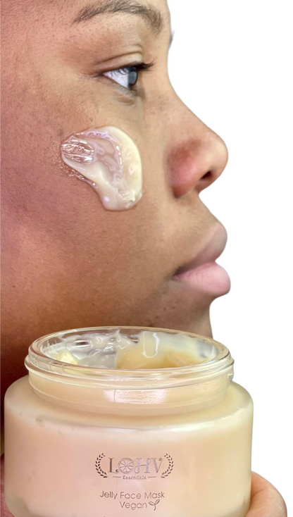 PREMIUM 100% VEGAN Rejuvenating JELLY FACE MASK With Retinol + Turmeric + Aloe Vera + Lactic acid + Rosemary Leaf - Renee Lane Company