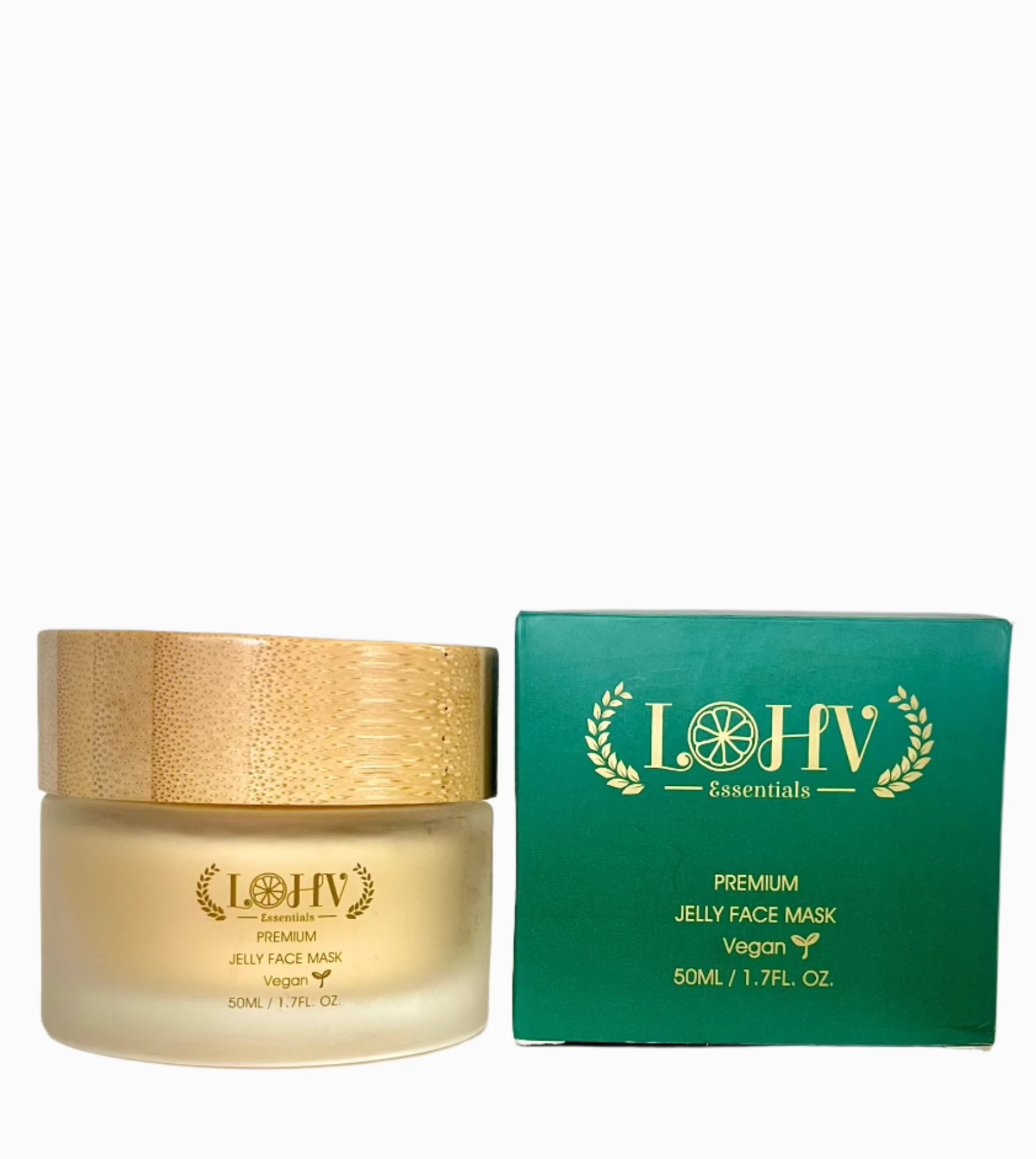 PREMIUM 100% VEGAN Rejuvenating JELLY FACE MASK With Retinol + Turmeric + Aloe Vera + Lactic acid + Rosemary Leaf - Renee Lane Company