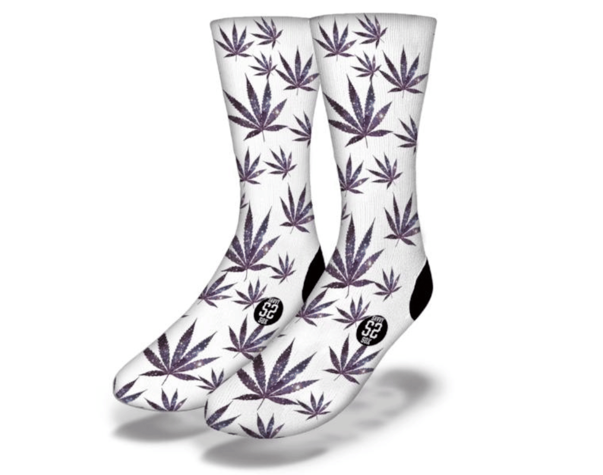 PURPLE HAZE POT LEAF Funny Weed Socks - Renee Lane Company