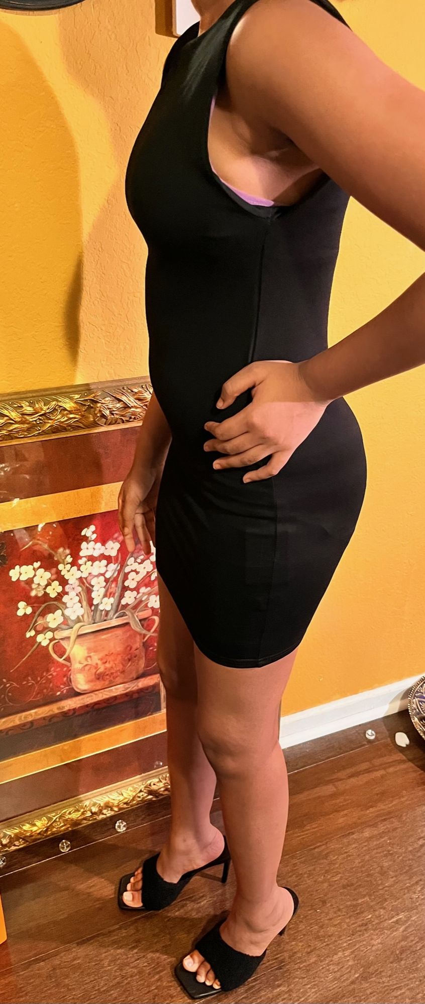 Padded Shoulder T-Shirt Mini Dress - Renee Lane Company