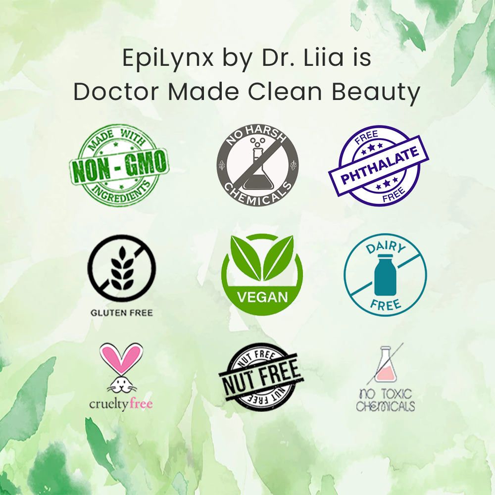 Makeup remover balm with ingredient and certification icon badges