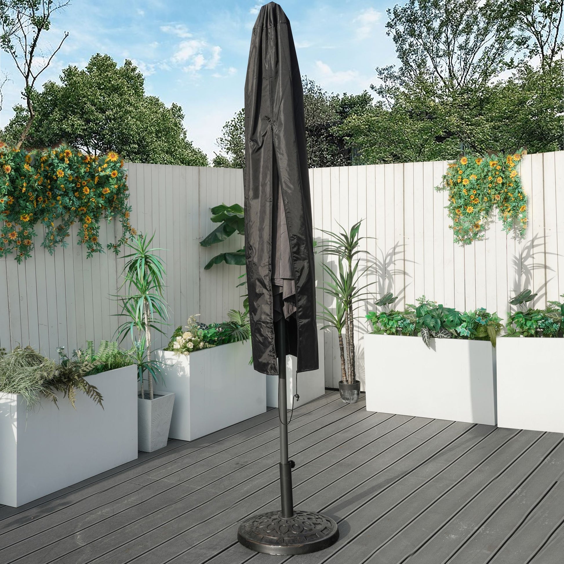 Patio All-Season Umbrella Cover - Built-in Vents, Waterproof and Durable Polyester - Renee Lane Company