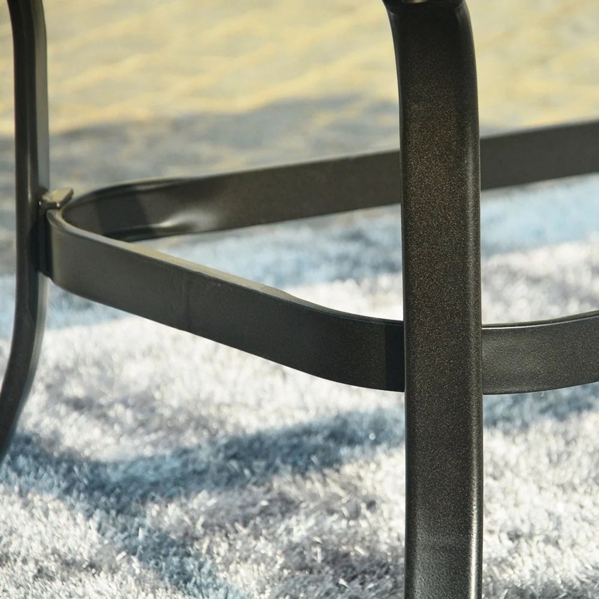 Patio Garden Wicker H18.91' Table with Tempered Glass Top - Renee Lane Company