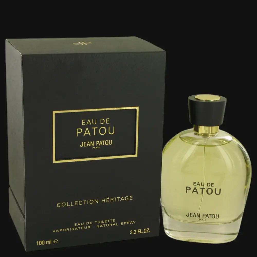 Patou men's eau de toilette bottle with black cap and dark gift box, 100 ml