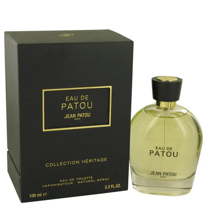 Patou men's eau de toilette bottle and dark collection box with gold label