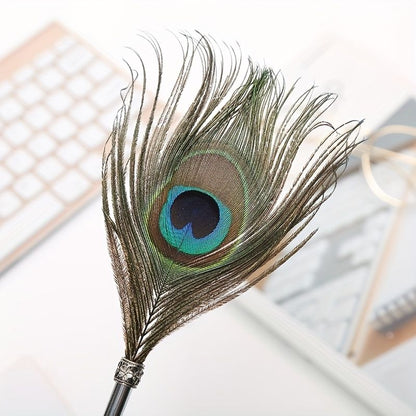 Peacock Feather Pen Dip Water Pen Feather Pen Adult Signature Pen Small Gift Box For Mom, Teacher And Classmates Holiday Gift - Renee Lane Company