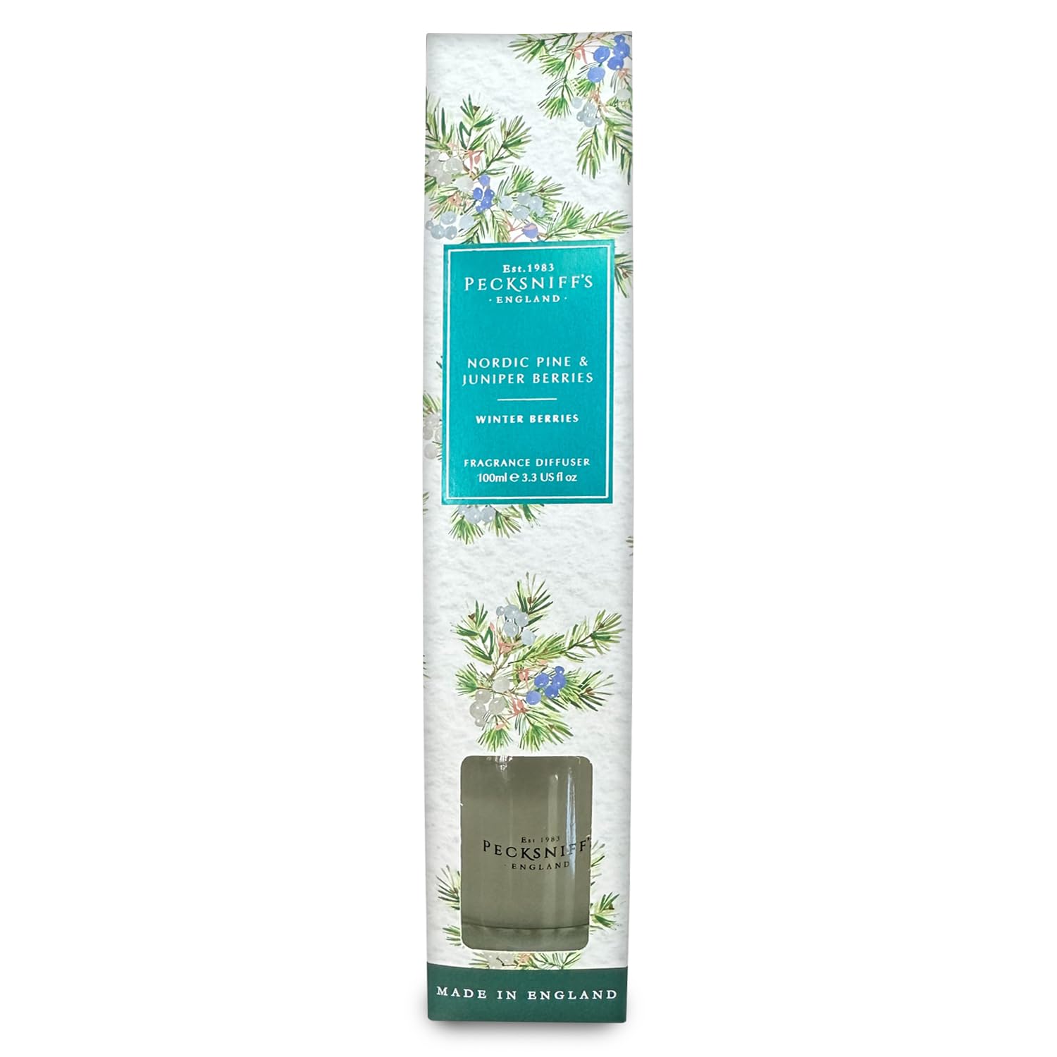 Pecksniffs Nordic Pine and Juniper Berries Diffuser | 100ml/3.38 Fl Oz - Renee Lane Company