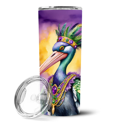 Pelican Mardi Gras Stainless Steel Skinny Tumbler Vacuum Double Walled Reusable Insulated Tumbler Travel Cup for Coffee Cocktails Gift with Lid, 20 oz - Renee Lane Company
