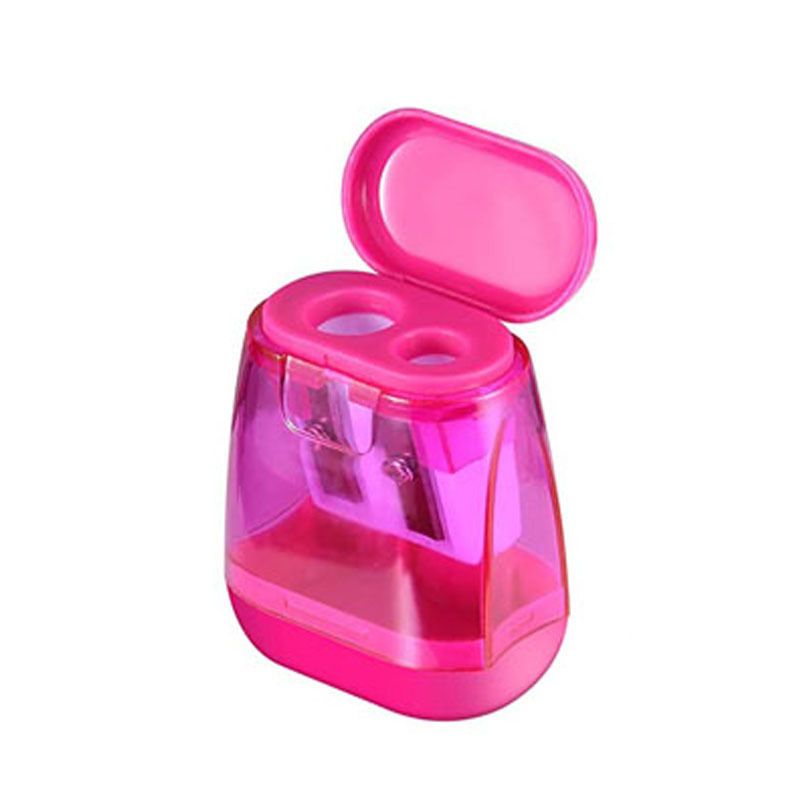 Pencil Sharpeners, Manual Pencil Sharpener,Dual Holes Handheld Pencil Sharpeners With Lid For Kids Adults School Office Home Supply - Renee Lane Company