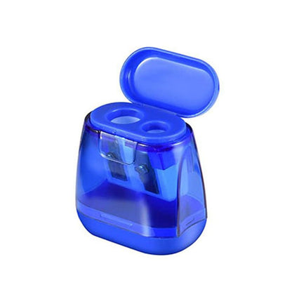 Pencil Sharpeners, Manual Pencil Sharpener,Dual Holes Handheld Pencil Sharpeners With Lid For Kids Adults School Office Home Supply - Renee Lane Company