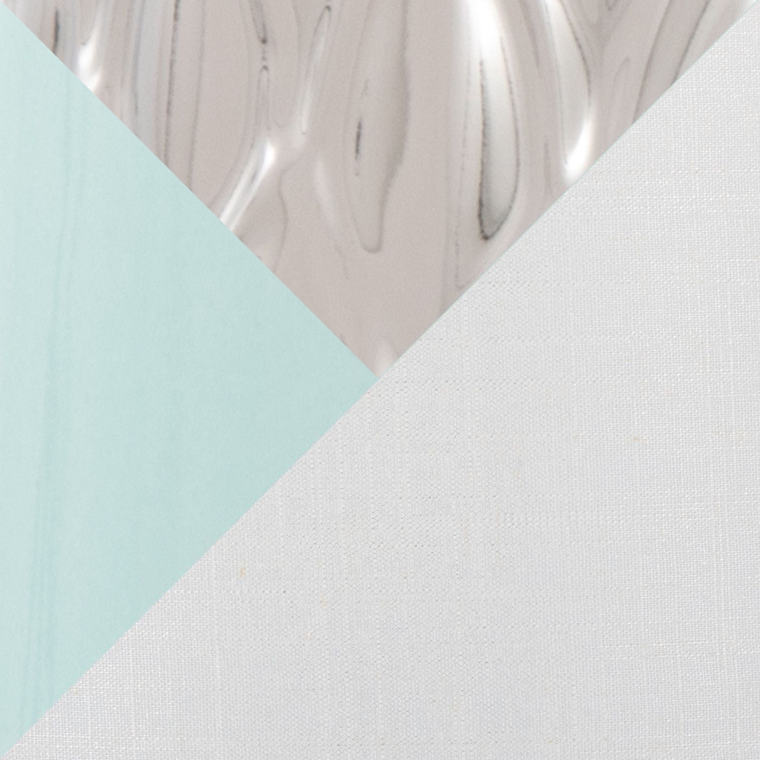 Penelope 22" Contemporary Ceramic Table Lamp with Tiffany Blue & Silver Ceramic Body and White Shade by - Renee Lane Company