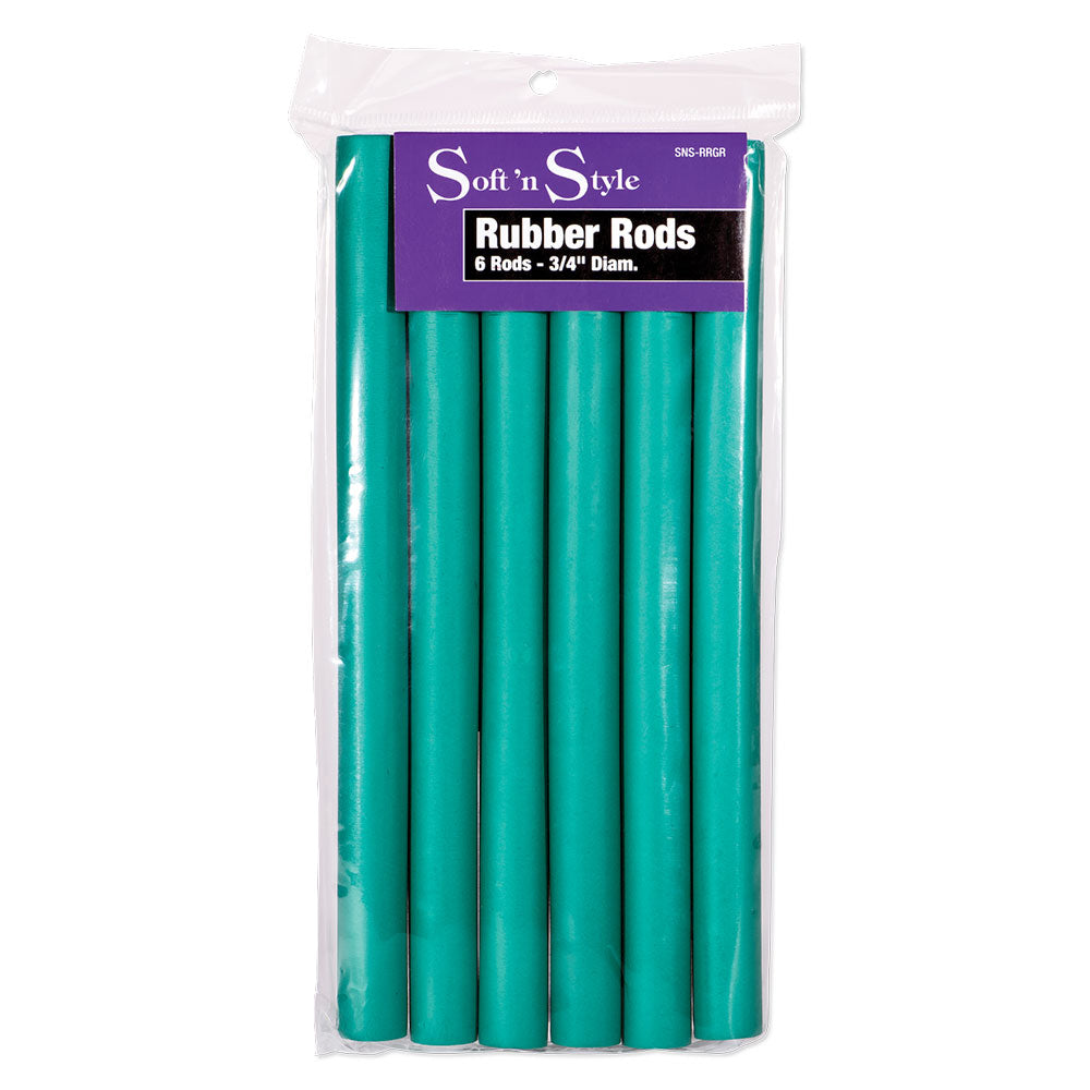 Perm Rods - Rubber Rods 6 ct - Green 3/4" - Renee Lane Company