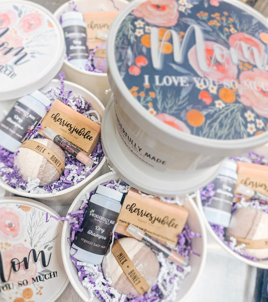 Personalized Gift Bundle | Spa Gift Basket | Organic All Natural Self Care Package | Custom Name | Mothers Day gift for her bucket | Bath - Renee Lane Company