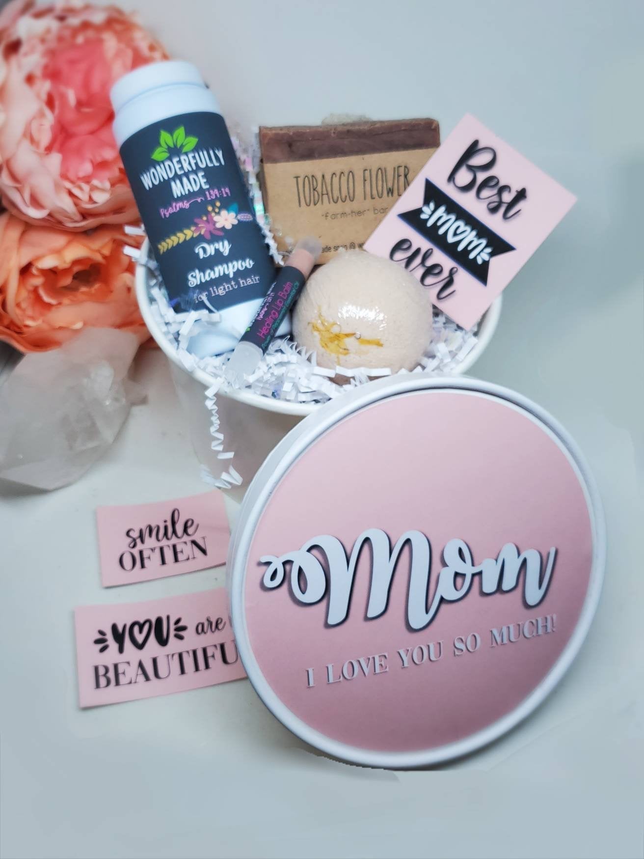 Personalized Gift Bundle | Spa Gift Basket | Organic All Natural Self Care Package | Custom Name | Mothers gift for her bucket | Bath - Renee Lane Company