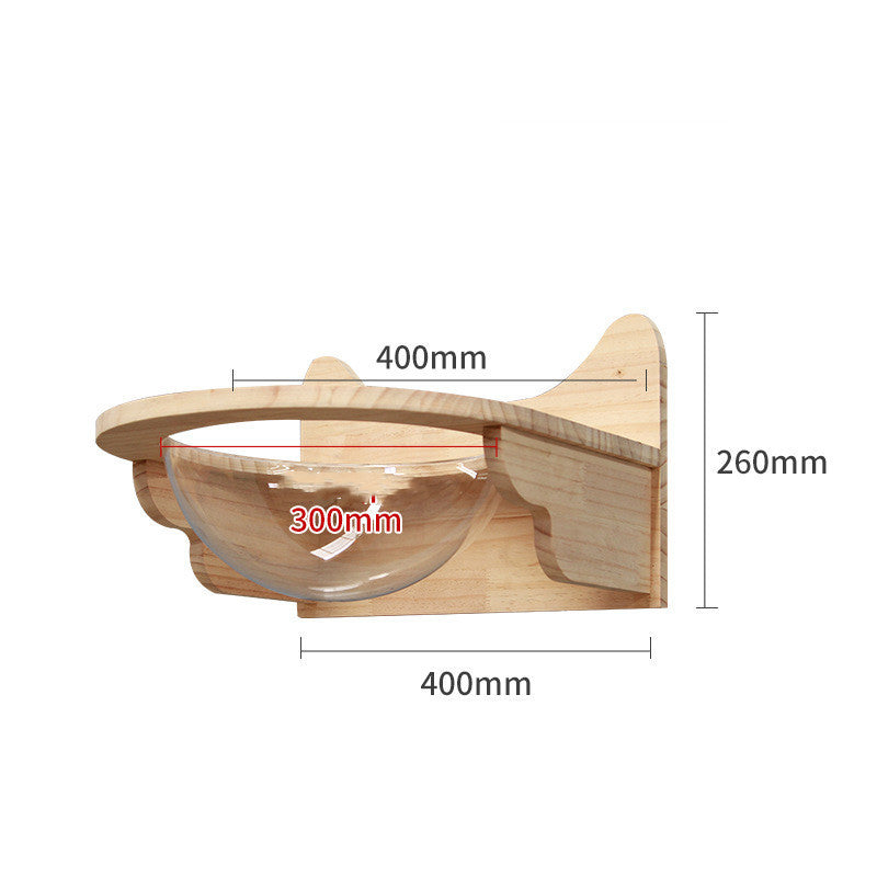 Pet Cat Climbing Frame Wall Type Solid Wood Wall Hanging Platform Ladder Pets Accessories - Renee Lane Company