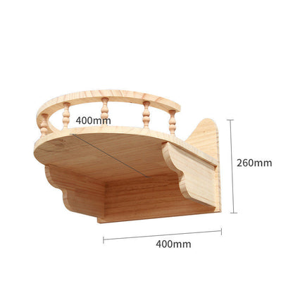 Pet Cat Climbing Frame Wall Type Solid Wood Wall Hanging Platform Ladder Pets Accessories - Renee Lane Company