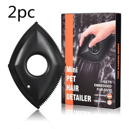 2-piece black pet hair remover detailer set, each tool has a serrated edge