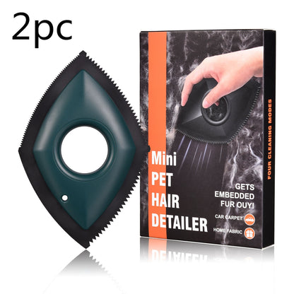 2-piece teal pet hair remover detailer set, each tool has a serrated edge