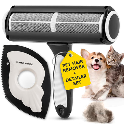 Pet Hair Remover for Couch - Reusable Lint Roller - Essential Pet Supplies Dog Products Pet Products Dog Hair Remover for Couch Cat and Dog Hair Remover for Car (2-Pcs) - Renee Lane Company