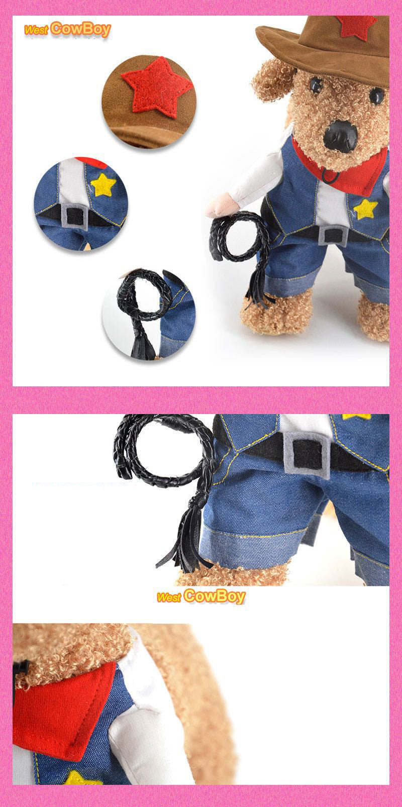Pet Life 'Rodeo Bones' Cowboy Pet Dog Costume Uniform - Renee Lane Company