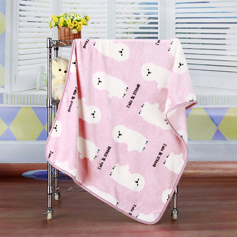 Pet Quilt Warm Blanket Coral Fleece Antifreeze Autumn And Winter Pets - Renee Lane Company