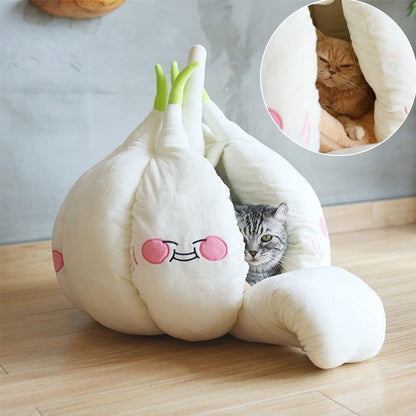 Pet Tent Bed for Pets Winter Warm Cave Soft Cushion House Sleeper Bed with Mat - Renee Lane Company