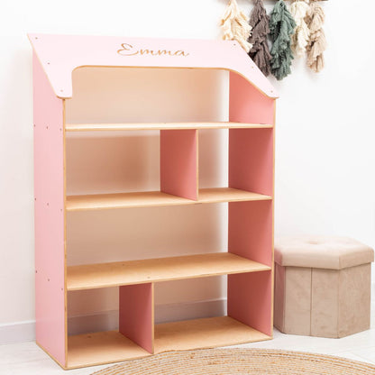 Pink Dollhouse Bookcase - Renee Lane Company