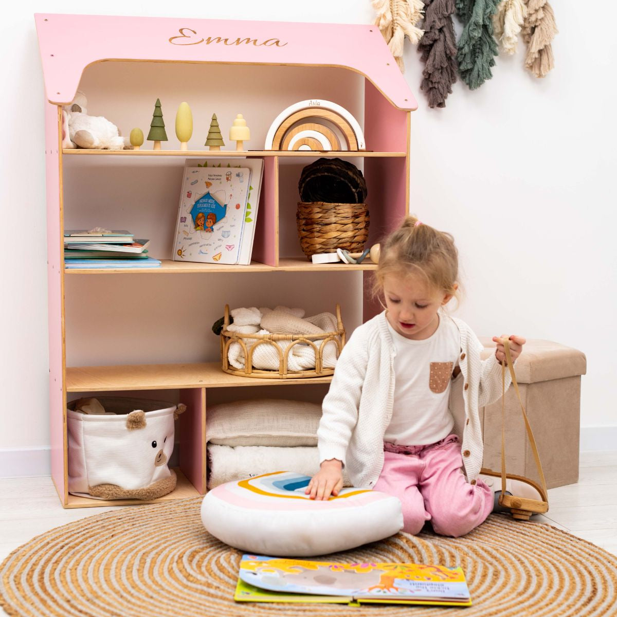 Pink Dollhouse Bookcase - Renee Lane Company