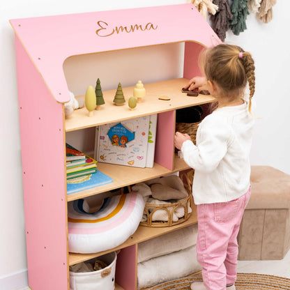 Pink Dollhouse Bookcase - Renee Lane Company