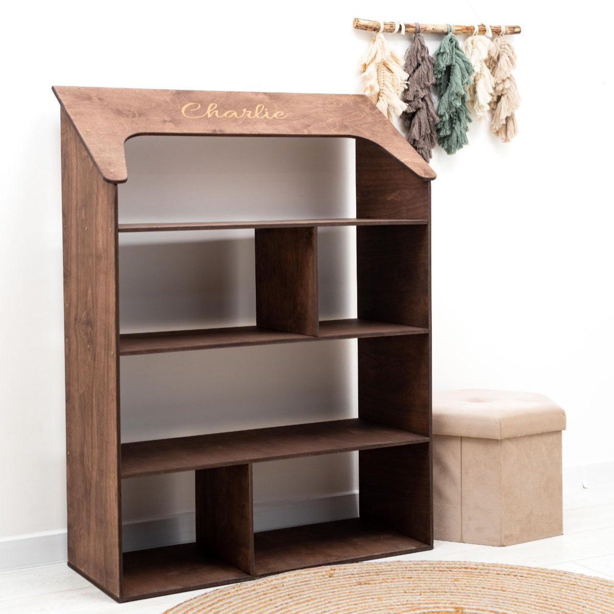Pink Dollhouse Bookcase - Renee Lane Company
