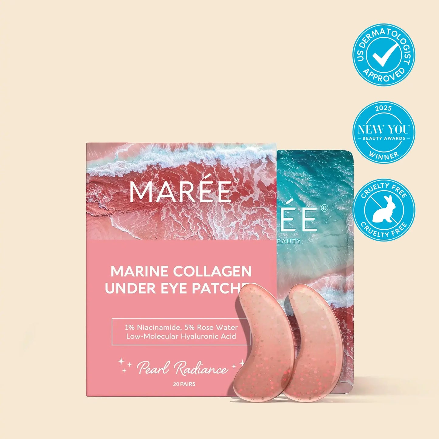 Pink Eye Patches for Puffy Eyes - Renee Lane Company