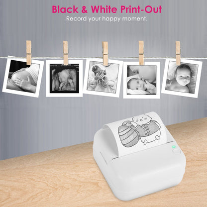 Pocket Wireless Thermal Printer Portable Mini Sticker Maker Machine Rechargeable Inkless Photo Printer for Printing Label Journal Study Notes Memo Photos - Renee Lane Company