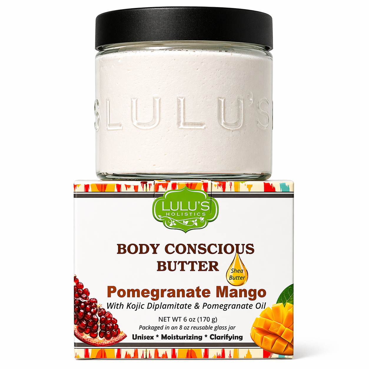 Pomegranate Mango Kojic Whipped Body Butter – Uneven-Looking Skin - Renee Lane Company
