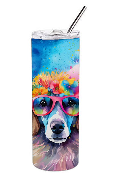 Poodle Hippie Dawg Stainless Steel Skinny Tumbler Vacuum Double Walled Reusable Insulated Tumbler Travel Cup for Coffee Cocktails Gift with Lid, 20 oz - Renee Lane Company