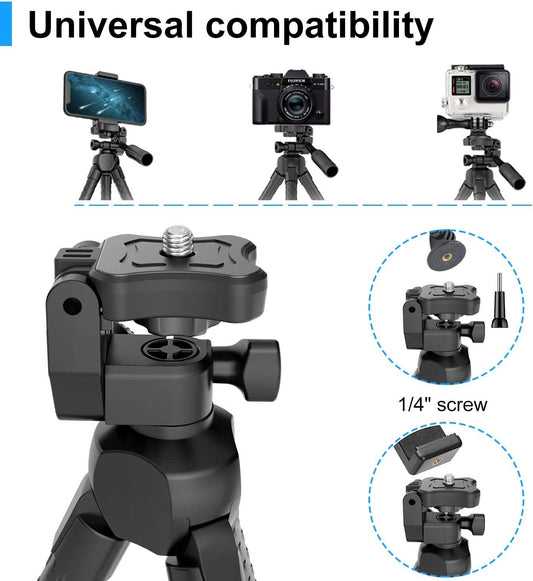 Portable And Adjustable Flexible Phone Tripods Camera Stand Holder With Wireless Remote And Universal Phone Mount - Renee Lane Company