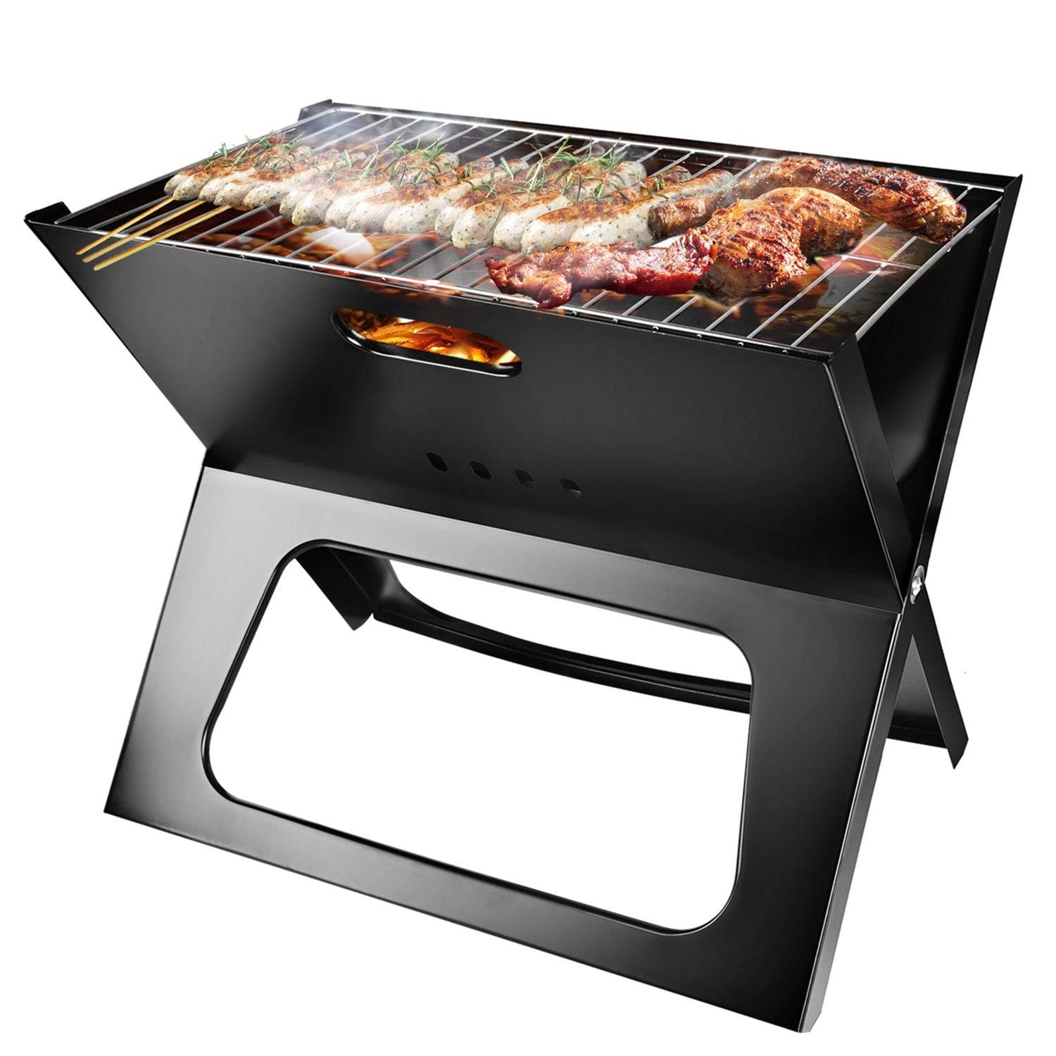 Portable BBQ Barbecue Grill Foldable Charcoal Grill Camping Garden Outdoor Travel - Renee Lane Company