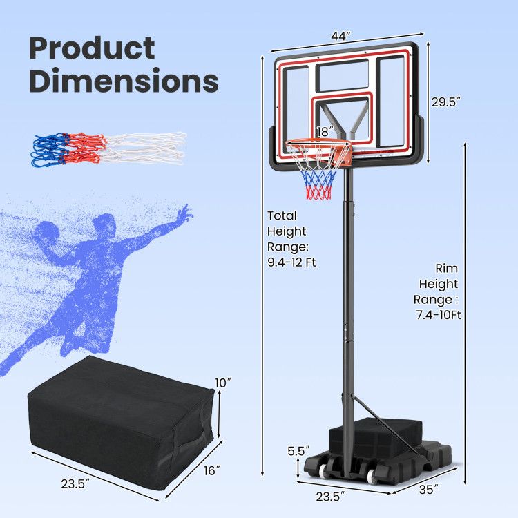 Portable Basketball Hoop Adjustable Basketball Goal System - Renee Lane Company