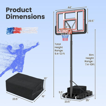 Portable Basketball Hoop Adjustable Basketball Goal System - Renee Lane Company