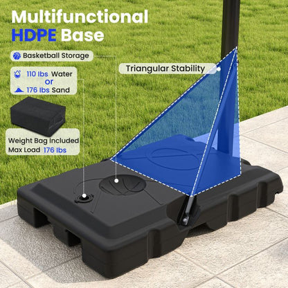 Portable Basketball Hoop Adjustable Basketball Goal System - Renee Lane Company
