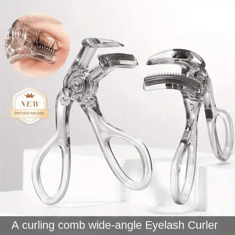 Portable wide-angle eyelash curler with built-in comb - suitable for all eye shapes, easy to use, battery-free, ideal for beginners - Renee Lane Company