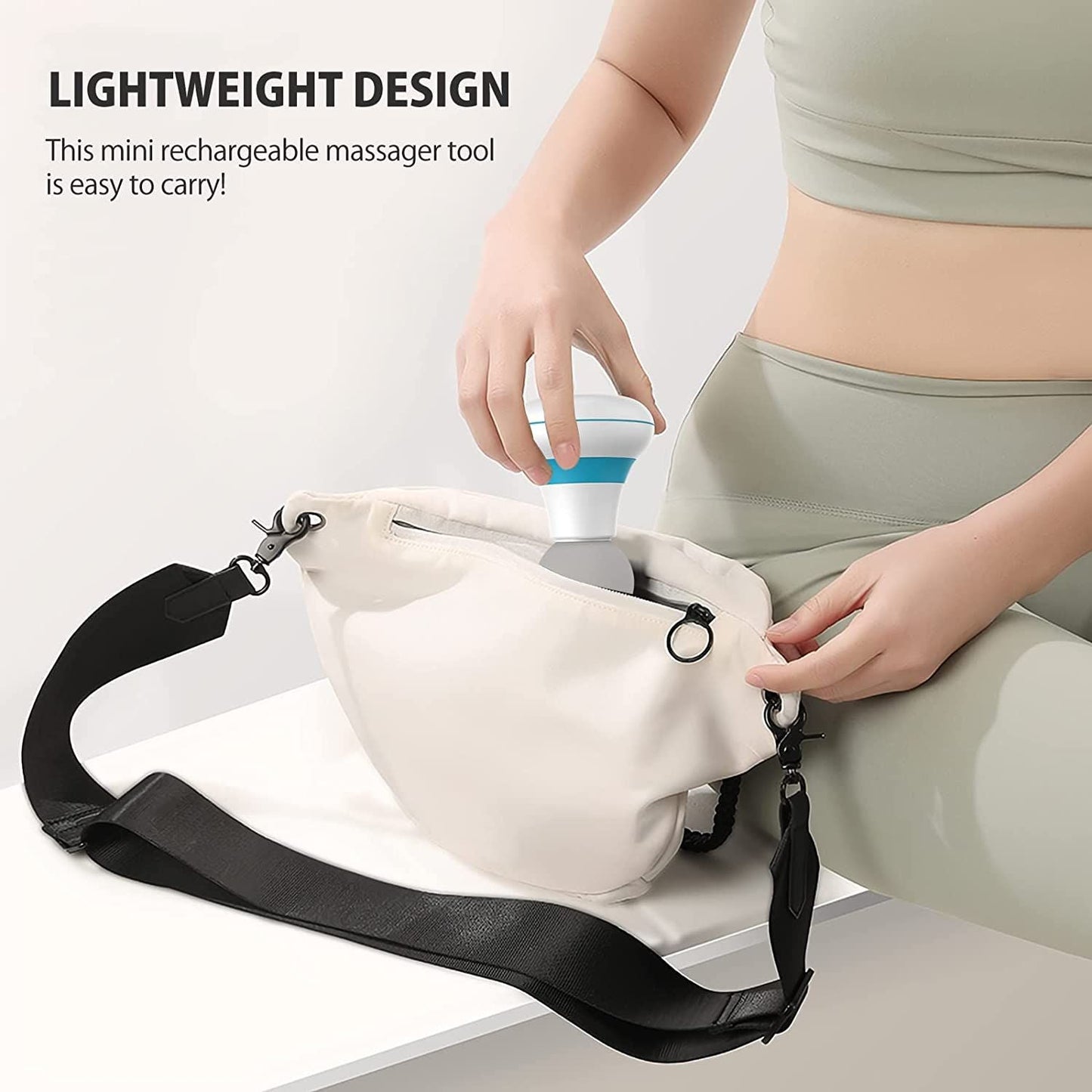 Powerful Handheld Massager Wand With 6 Magic Vibration Modes, Personal Mini Electric Massager Men & Women For Neck Shoulder Back Body Massage - Renee Lane Company