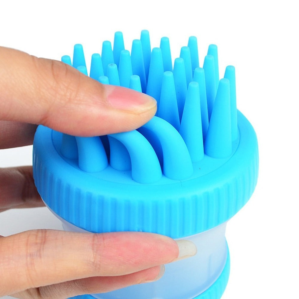 Practical Design Multifunctional Pets Scrub Buster Soft Silicone Dog Washing Brush Built-in Shampoo Reservoir - Renee Lane Company